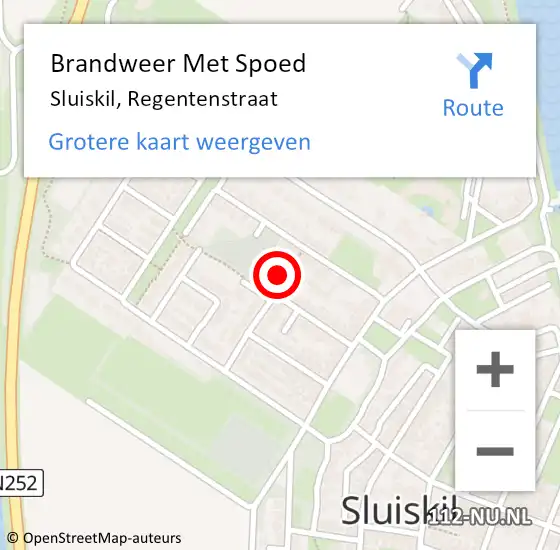 Locatie op kaart van de 112 melding: Brandweer Met Spoed Naar Sluiskil, Regentenstraat op 18 januari 2018 09:51