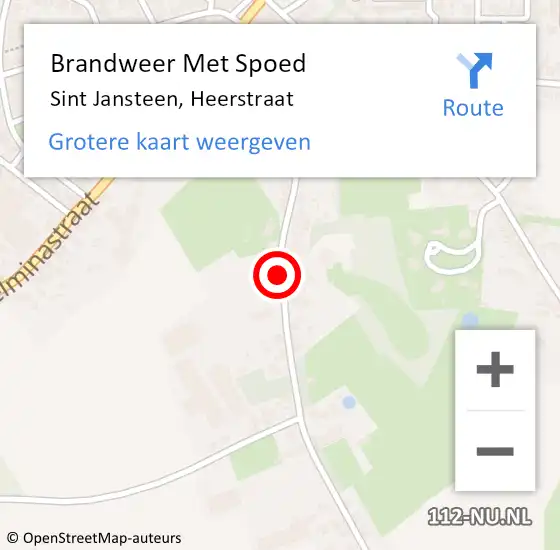 Locatie op kaart van de 112 melding: Brandweer Met Spoed Naar Sint Jansteen, Heerstraat op 18 januari 2018 10:38