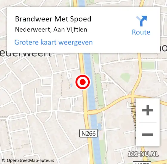 Locatie op kaart van de 112 melding: Brandweer Met Spoed Naar Nederweert, Aan Vijftien op 18 januari 2018 10:41