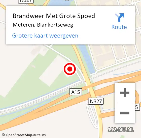 Locatie op kaart van de 112 melding: Brandweer Met Grote Spoed Naar Meteren, Blankertseweg op 18 januari 2018 11:11