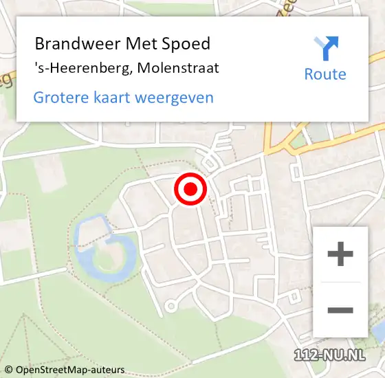 Locatie op kaart van de 112 melding: Brandweer Met Spoed Naar 's-Heerenberg, Molenstraat op 18 januari 2018 11:23