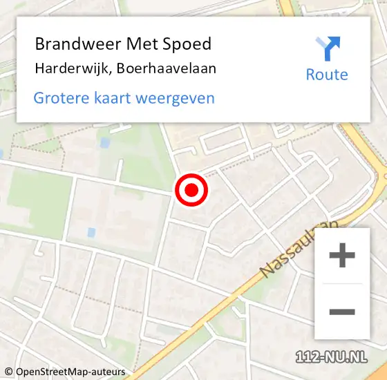 Locatie op kaart van de 112 melding: Brandweer Met Spoed Naar Harderwijk, Boerhaavelaan op 18 januari 2018 11:30