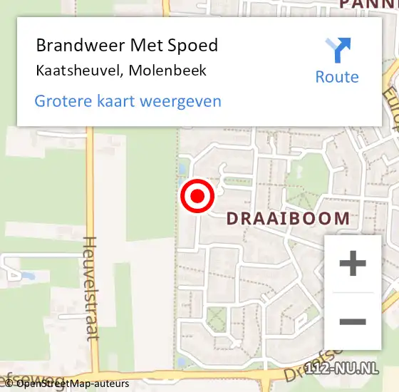 Locatie op kaart van de 112 melding: Brandweer Met Spoed Naar Kaatsheuvel, Molenbeek op 18 januari 2018 11:30
