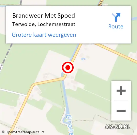 Locatie op kaart van de 112 melding: Brandweer Met Spoed Naar Terwolde, Lochemsestraat op 18 januari 2018 11:53