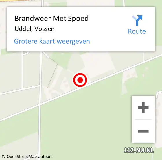 Locatie op kaart van de 112 melding: Brandweer Met Spoed Naar Uddel, Vossen op 18 januari 2018 13:23