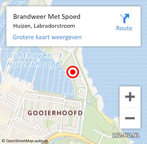 Locatie op kaart van de 112 melding: Brandweer Met Spoed Naar Huizen, Labradorstroom op 18 januari 2018 14:13