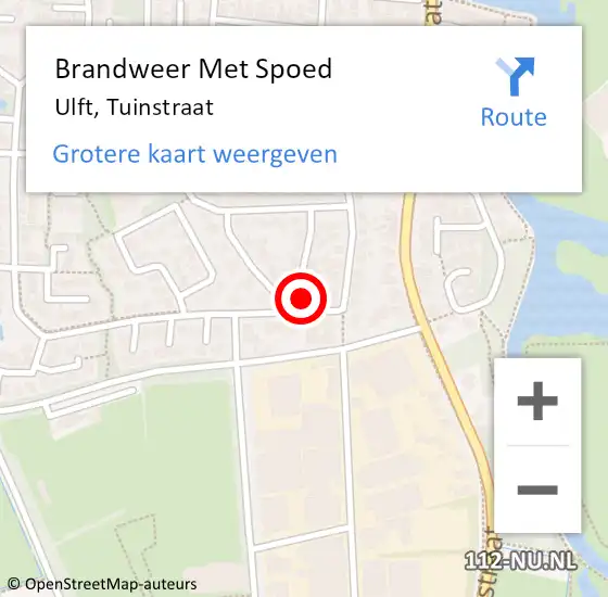 Locatie op kaart van de 112 melding: Brandweer Met Spoed Naar Ulft, Tuinstraat op 18 januari 2018 15:34