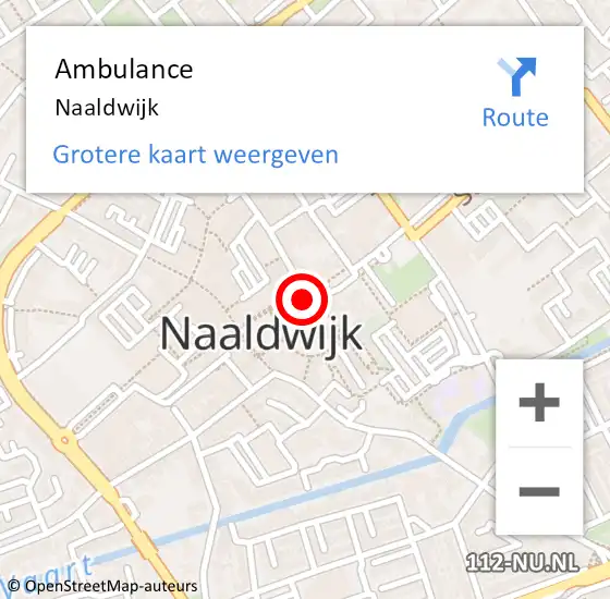 Locatie op kaart van de 112 melding: Ambulance Naaldwijk op 18 januari 2018 16:00