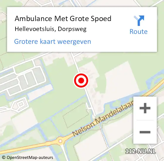 Locatie op kaart van de 112 melding: Ambulance Met Grote Spoed Naar Hellevoetsluis, Dorpsweg op 18 januari 2018 16:15