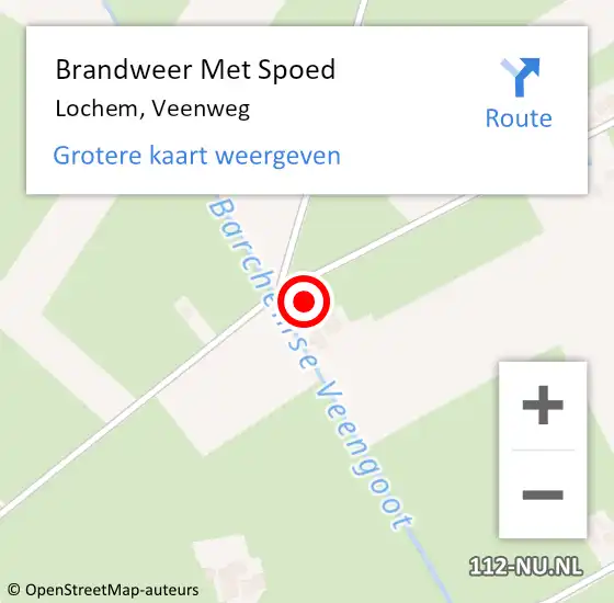 Locatie op kaart van de 112 melding: Brandweer Met Spoed Naar Lochem, Veenweg op 18 januari 2018 17:17