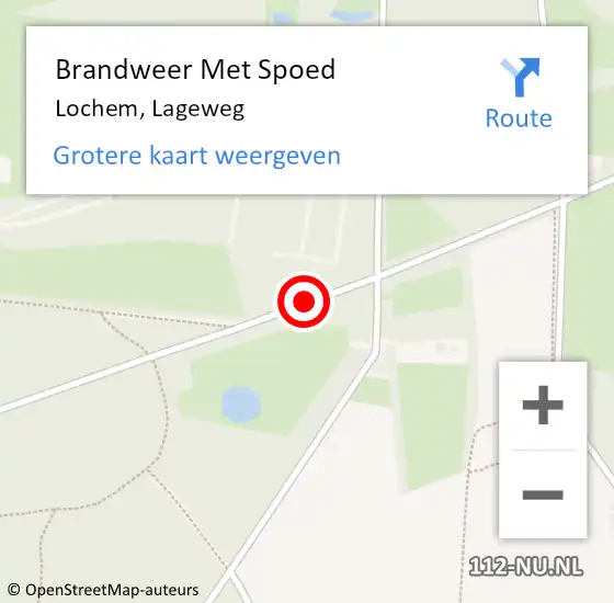 Locatie op kaart van de 112 melding: Brandweer Met Spoed Naar Lochem, Lageweg op 18 januari 2018 17:34