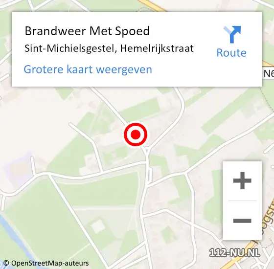 Locatie op kaart van de 112 melding: Brandweer Met Spoed Naar Sint-Michielsgestel, Hemelrijkstraat op 18 januari 2018 18:11