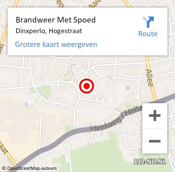 Locatie op kaart van de 112 melding: Brandweer Met Spoed Naar Dinxperlo, Hogestraat op 18 januari 2018 20:27