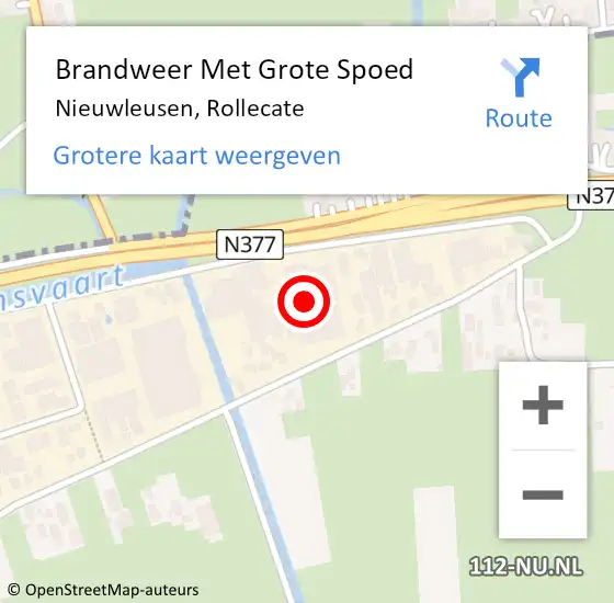 Locatie op kaart van de 112 melding: Brandweer Met Grote Spoed Naar Nieuwleusen, Rollecate op 18 januari 2018 20:45