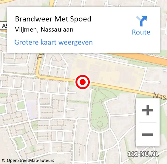 Locatie op kaart van de 112 melding: Brandweer Met Spoed Naar Vlijmen, Nassaulaan op 18 januari 2018 21:26