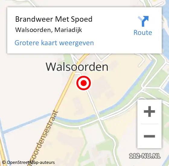 Locatie op kaart van de 112 melding: Brandweer Met Spoed Naar Walsoorden, Mariadijk op 18 januari 2018 22:04