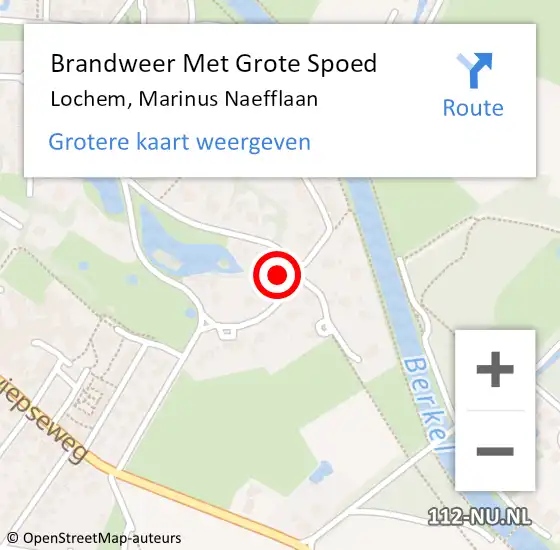 Locatie op kaart van de 112 melding: Brandweer Met Grote Spoed Naar Lochem, Marinus Naefflaan op 19 januari 2018 11:58