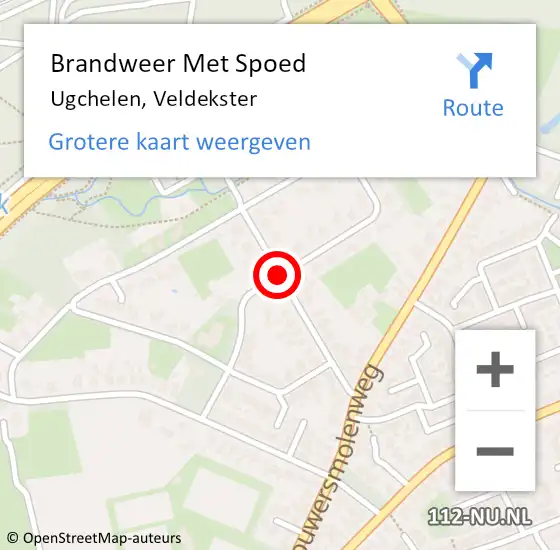 Locatie op kaart van de 112 melding: Brandweer Met Spoed Naar Ugchelen, Veldekster op 19 januari 2018 14:36