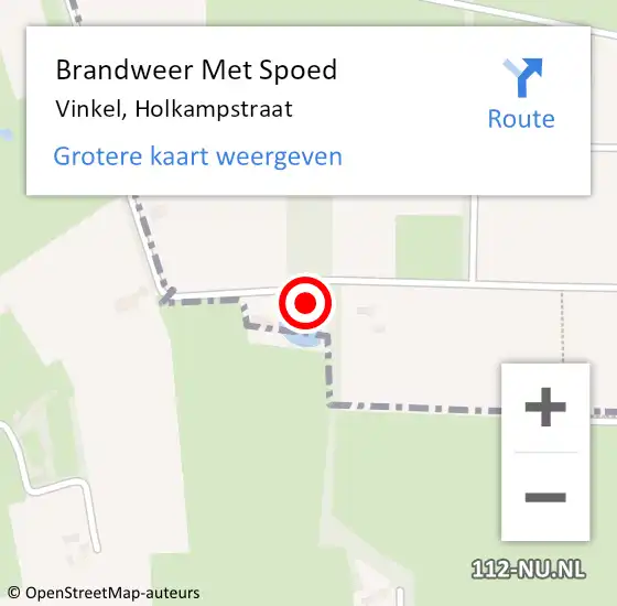 Locatie op kaart van de 112 melding: Brandweer Met Spoed Naar Vinkel, Holkampstraat op 19 januari 2018 17:27