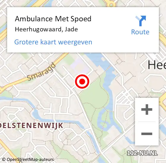 Locatie op kaart van de 112 melding: Ambulance Met Spoed Naar Heerhugowaard, Jade op 20 januari 2018 02:00