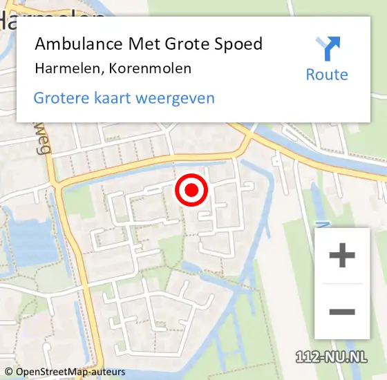 Locatie op kaart van de 112 melding: Ambulance Met Grote Spoed Naar Harmelen, Korenmolen op 20 januari 2018 09:46