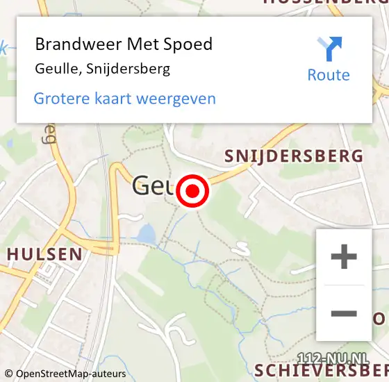 Locatie op kaart van de 112 melding: Brandweer Met Spoed Naar Geulle, Snijdersberg op 20 januari 2018 10:52