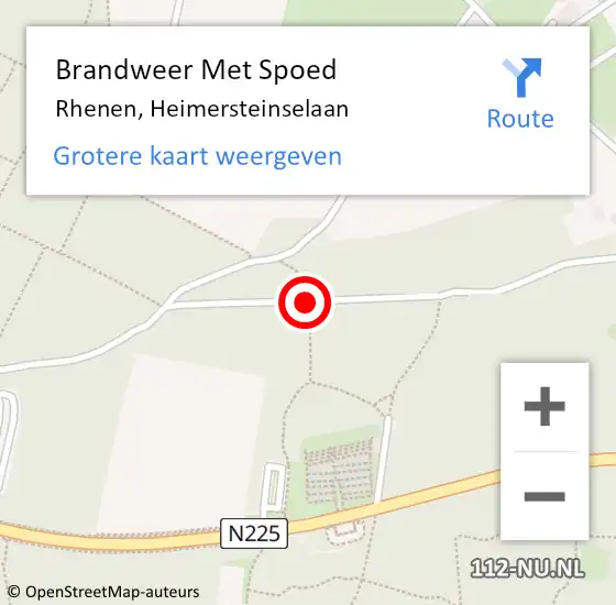 Locatie op kaart van de 112 melding: Brandweer Met Spoed Naar Rhenen, Heimersteinselaan op 20 januari 2018 11:46