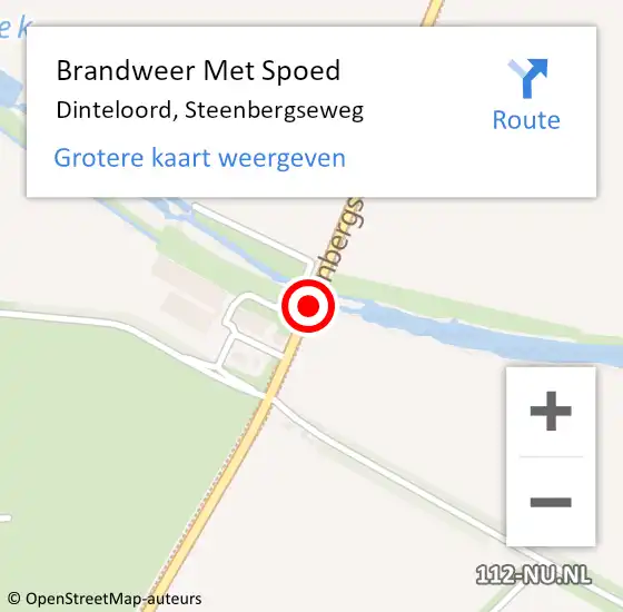 Locatie op kaart van de 112 melding: Brandweer Met Spoed Naar Dinteloord, Steenbergseweg op 13 februari 2014 18:35