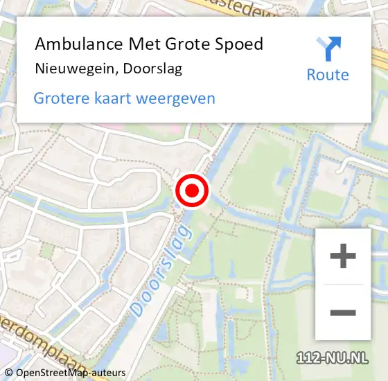 Locatie op kaart van de 112 melding: Ambulance Met Grote Spoed Naar Nieuwegein, Doorslag op 20 januari 2018 18:36