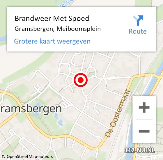 Locatie op kaart van de 112 melding: Brandweer Met Spoed Naar Gramsbergen, Meiboomsplein op 20 januari 2018 22:40