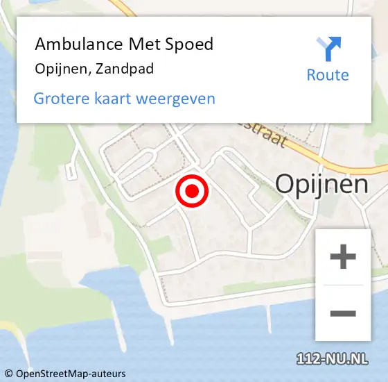 Locatie op kaart van de 112 melding: Ambulance Met Spoed Naar Opijnen, Zandpad op 21 januari 2018 01:19