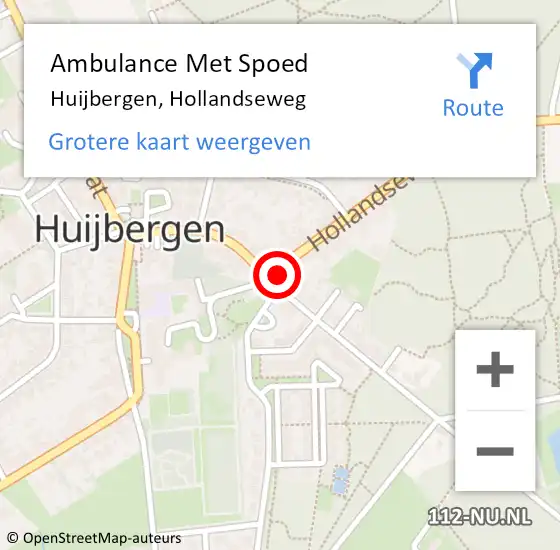 Locatie op kaart van de 112 melding: Ambulance Met Spoed Naar Huijbergen, Hollandseweg op 21 januari 2018 05:22