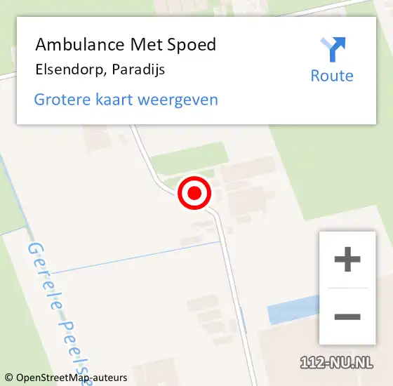 Locatie op kaart van de 112 melding: Ambulance Met Spoed Naar Elsendorp, Paradijs op 21 januari 2018 05:59