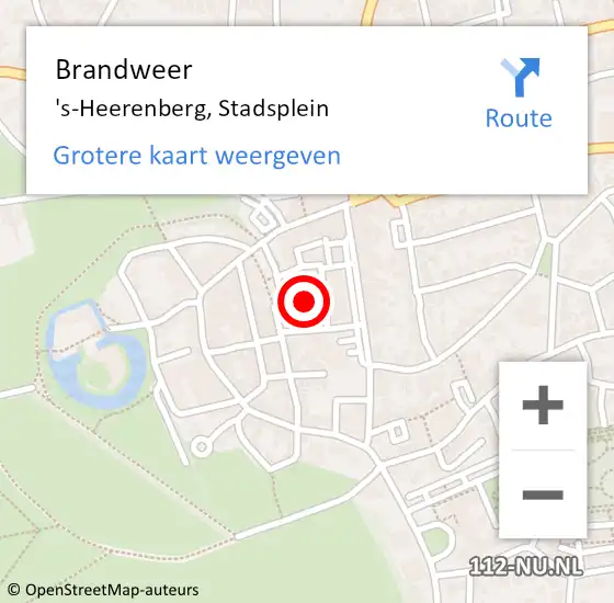 Locatie op kaart van de 112 melding: Brandweer 's-Heerenberg, Stadsplein op 21 januari 2018 11:38