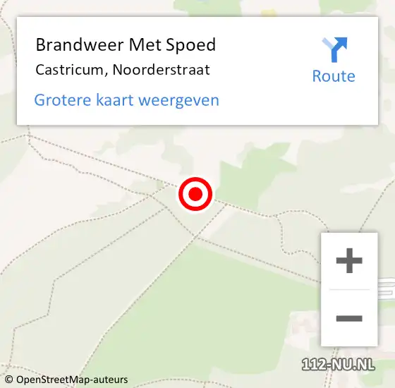 Locatie op kaart van de 112 melding: Brandweer Met Spoed Naar Castricum, Noorderstraat op 21 januari 2018 11:39