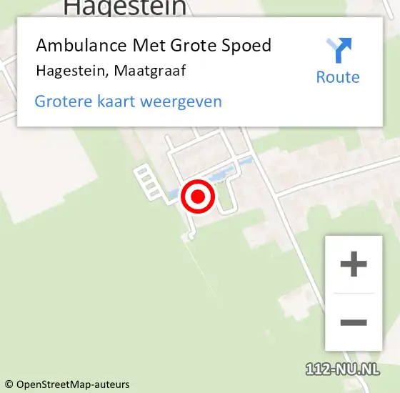 Locatie op kaart van de 112 melding: Ambulance Met Grote Spoed Naar Hagestein, Maatgraaf op 21 januari 2018 18:27