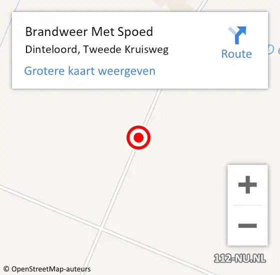 Locatie op kaart van de 112 melding: Brandweer Met Spoed Naar Dinteloord, Tweede Kruisweg op 22 januari 2018 11:19