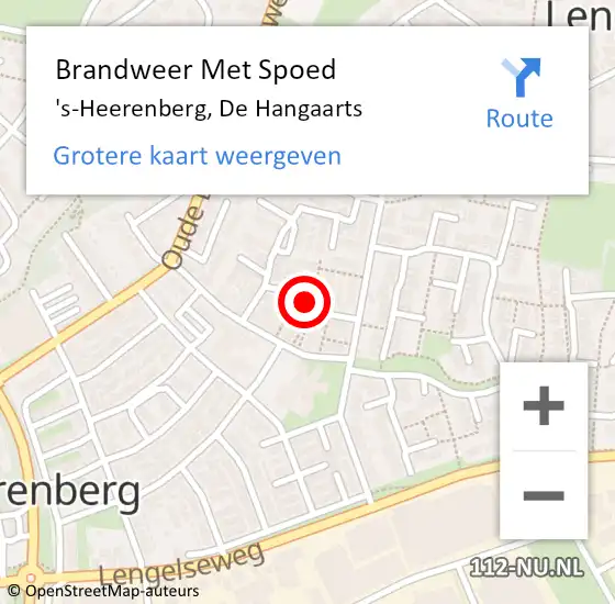 Locatie op kaart van de 112 melding: Brandweer Met Spoed Naar 's-Heerenberg, De Hangaarts op 22 januari 2018 16:06