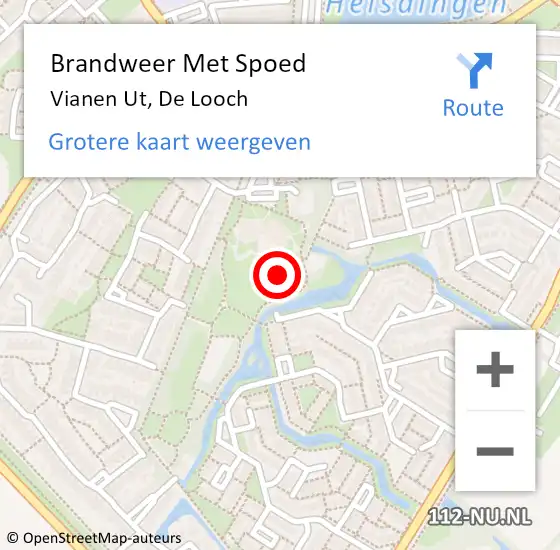 Locatie op kaart van de 112 melding: Brandweer Met Spoed Naar Vianen Ut, De Looch op 22 januari 2018 18:22