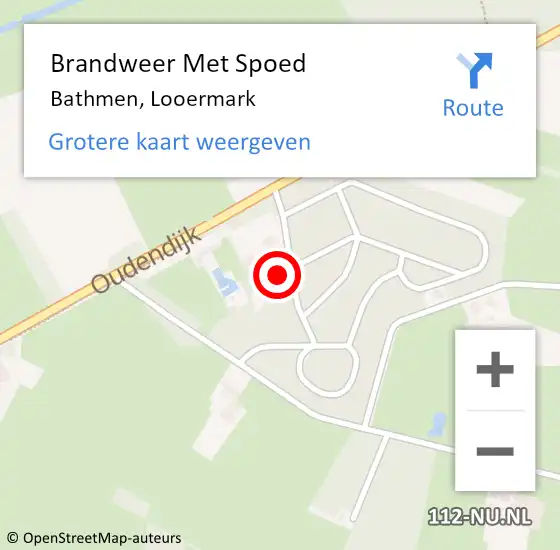 Locatie op kaart van de 112 melding: Brandweer Met Spoed Naar Bathmen, Looermark op 23 januari 2018 14:31