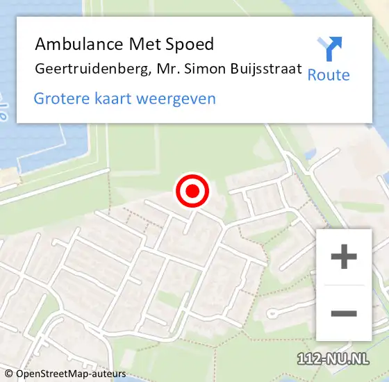 Locatie op kaart van de 112 melding: Ambulance Met Spoed Naar Geertruidenberg, Mr. Simon Buijsstraat op 23 januari 2018 17:24