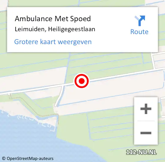 Locatie op kaart van de 112 melding: Ambulance Met Spoed Naar Leimuiden, Heiligegeestlaan op 24 januari 2018 02:35