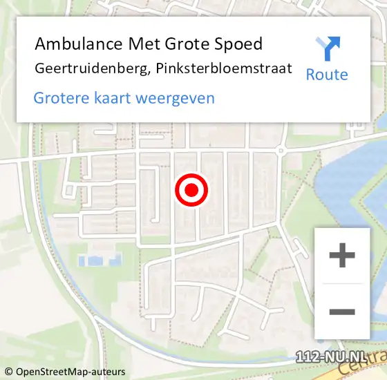 Locatie op kaart van de 112 melding: Ambulance Met Grote Spoed Naar Geertruidenberg, Pinksterbloemstraat op 24 januari 2018 04:07