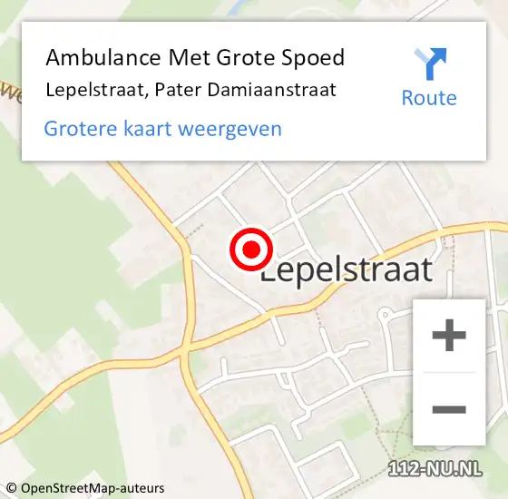 Locatie op kaart van de 112 melding: Ambulance Met Grote Spoed Naar Lepelstraat, Pater Damiaanstraat op 24 januari 2018 05:33