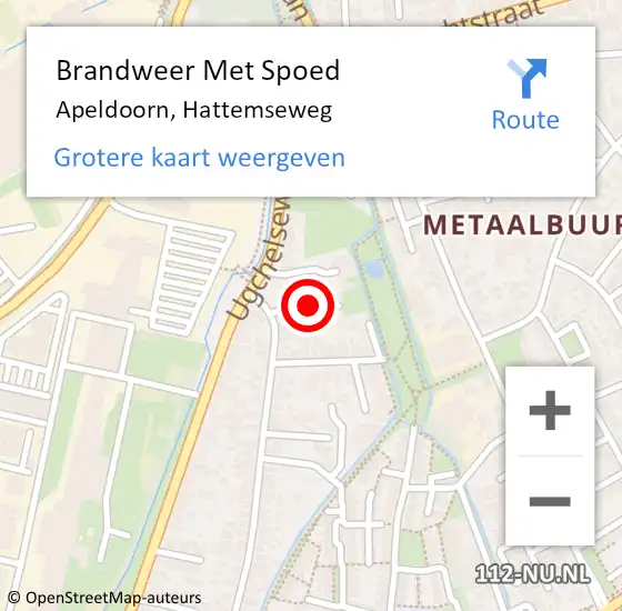 Locatie op kaart van de 112 melding: Brandweer Met Spoed Naar Apeldoorn, Hattemseweg op 24 januari 2018 06:40