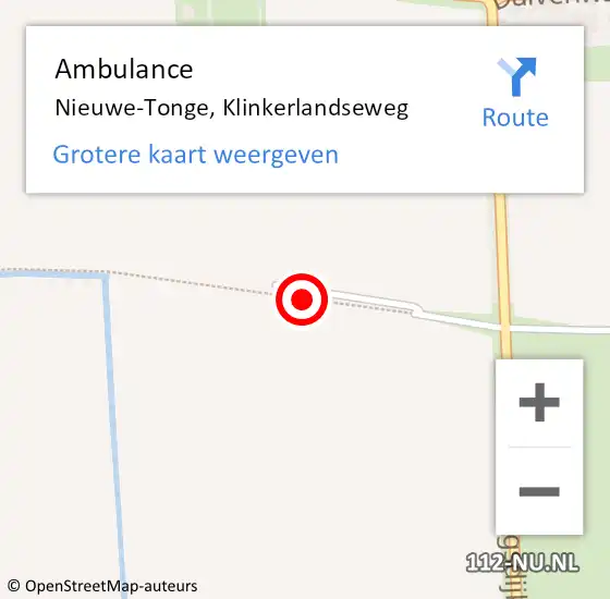 Locatie op kaart van de 112 melding: Ambulance Nieuwe-Tonge, Klinkerlandseweg op 24 januari 2018 07:29