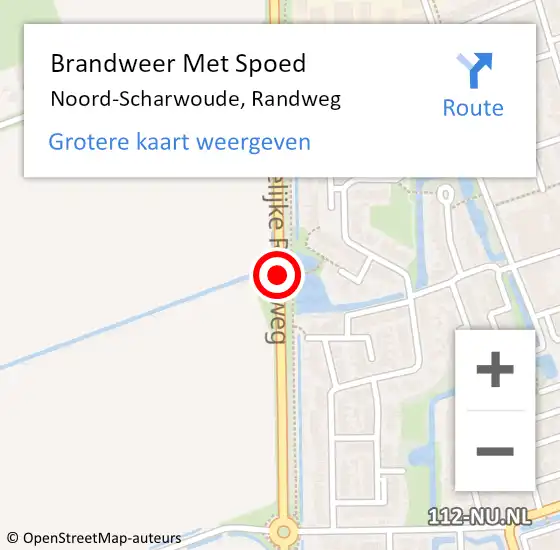 Locatie op kaart van de 112 melding: Brandweer Met Spoed Naar Noord-Scharwoude, Randweg op 24 januari 2018 09:42