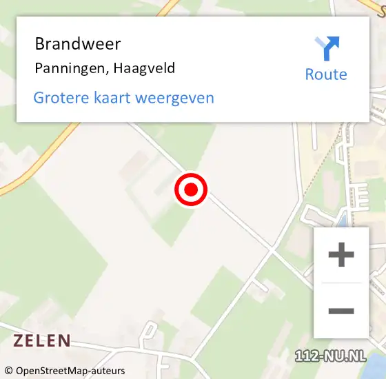 Locatie op kaart van de 112 melding: Brandweer Panningen, Haagveld op 24 januari 2018 10:46