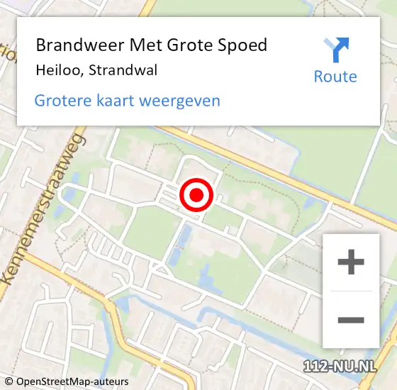 Locatie op kaart van de 112 melding: Brandweer Met Grote Spoed Naar Heiloo, Strandwal op 24 januari 2018 15:04