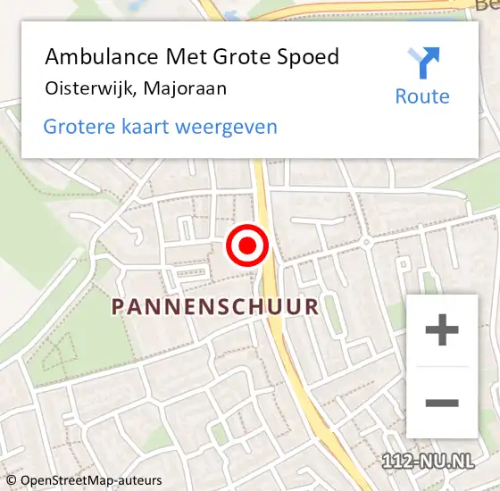 Locatie op kaart van de 112 melding: Ambulance Met Grote Spoed Naar Oisterwijk, Majoraan op 24 januari 2018 18:27